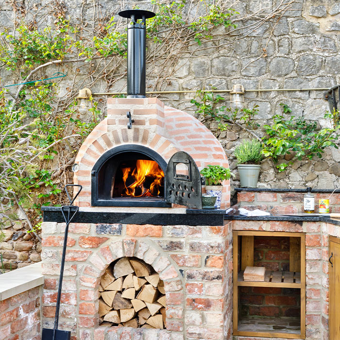 Terracotta Brick Pizza Oven, Outdoor Brick Pizza Oven
