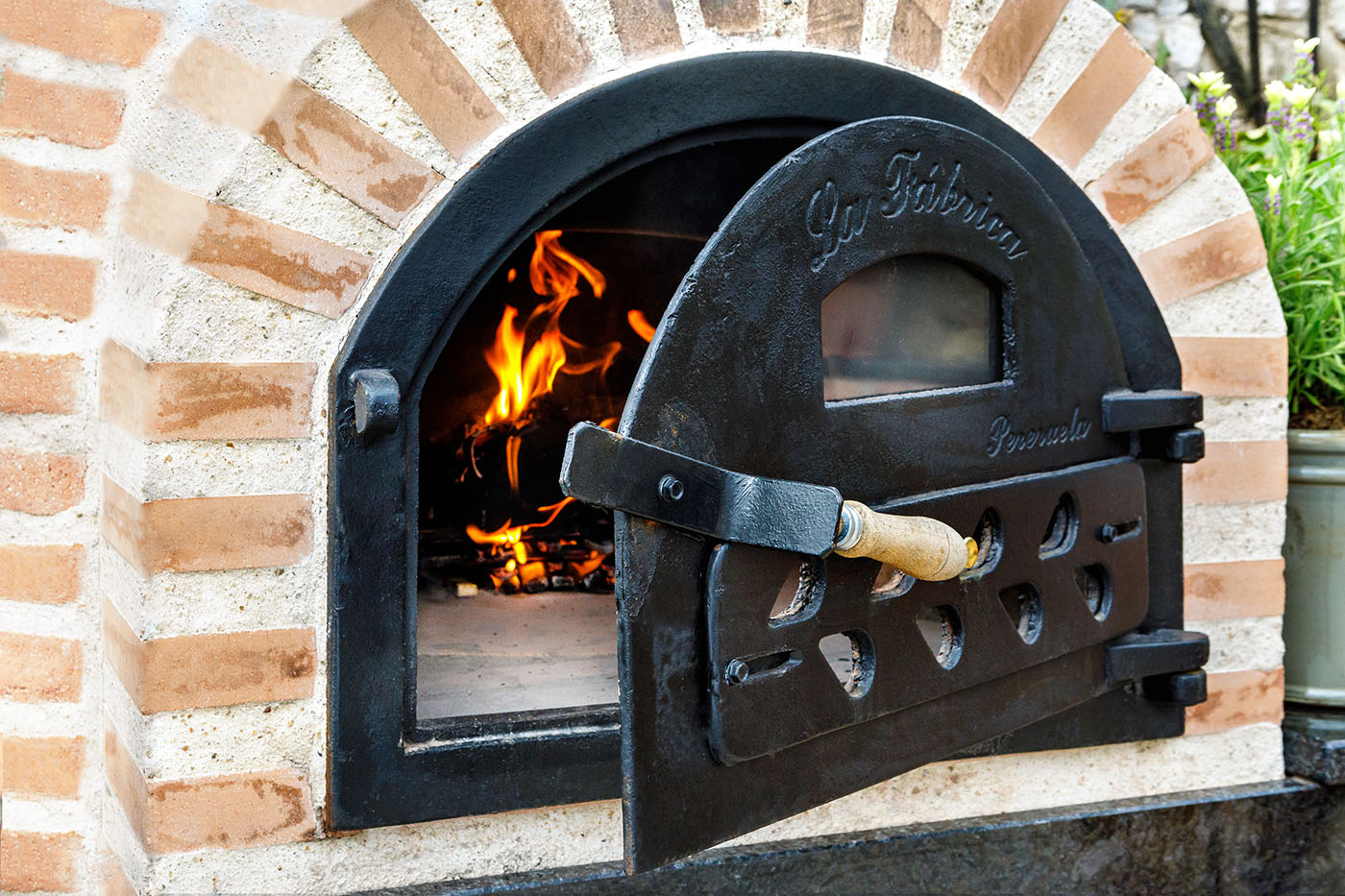 Cast Iron pizza oven door with glass | bread oven doors | 490x280mm