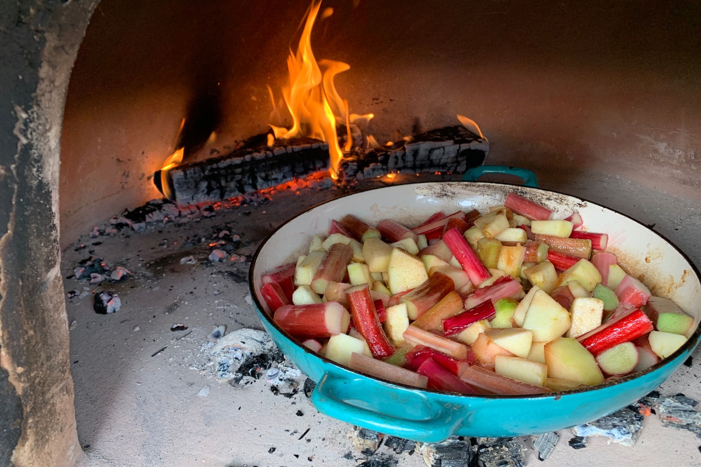 Rhubarb and Apple Crumble Recipe Fuego WoodFired Ovens
