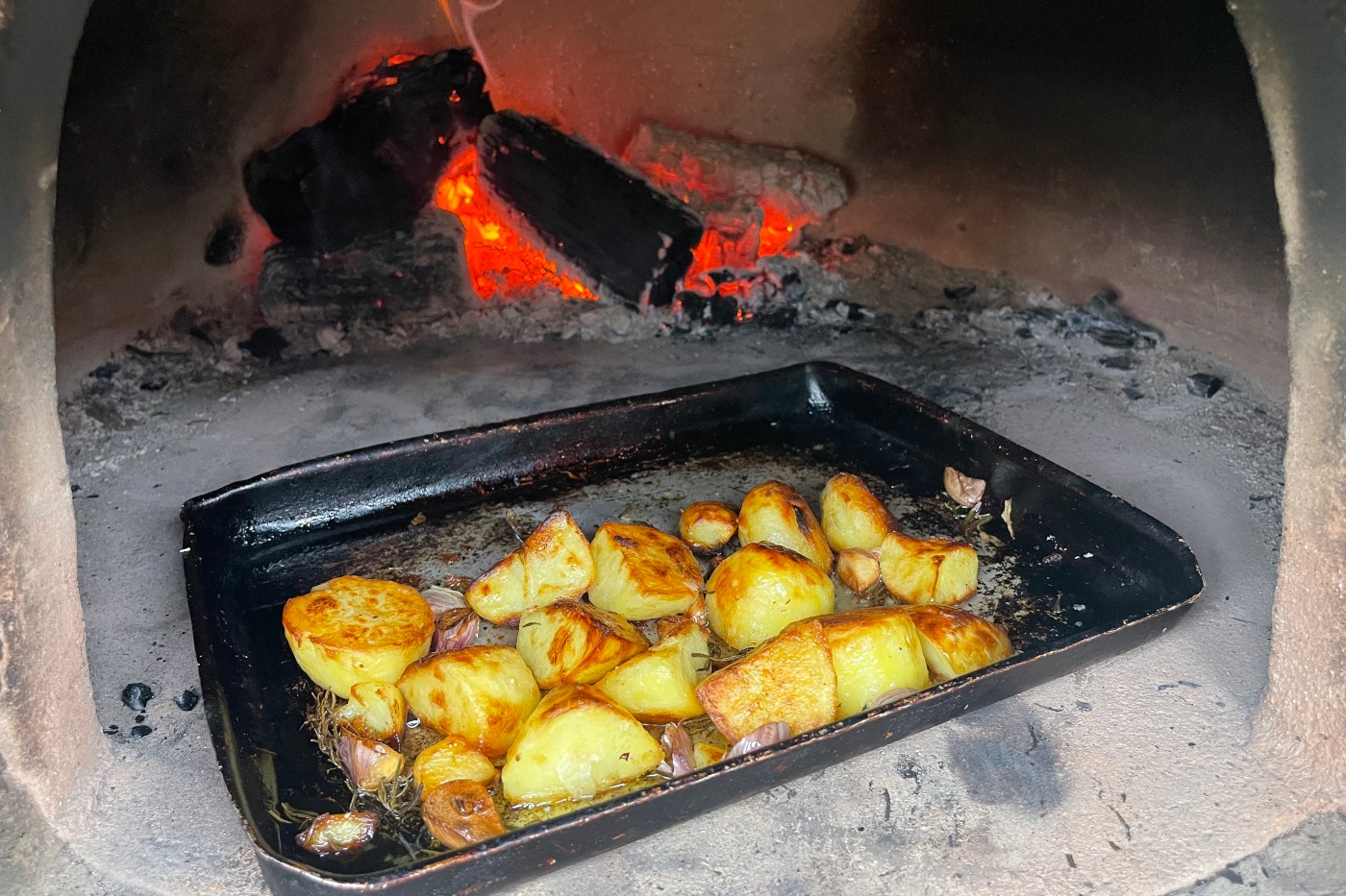 Wood Fired Roast Potatoes