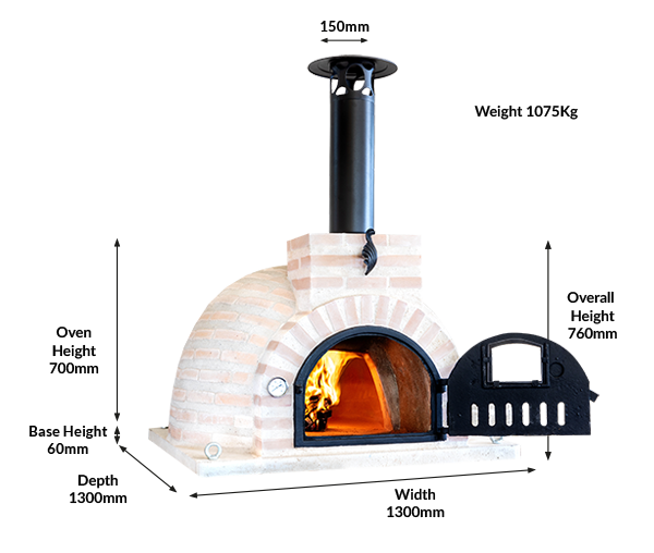 Brick Commercial Pizza Oven - Available in 3 Sizes