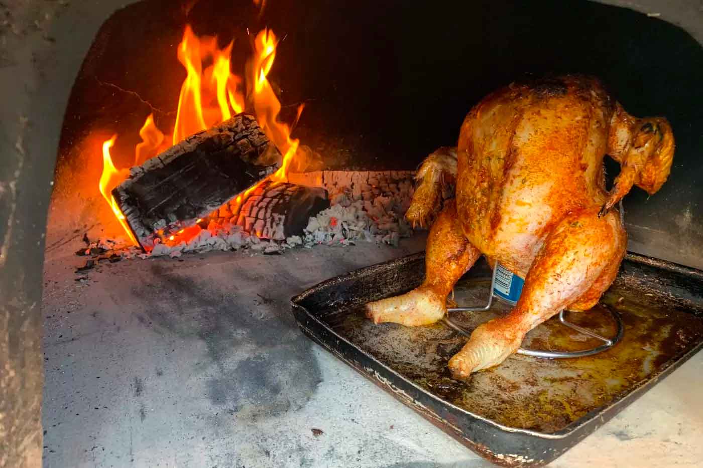 Wood Fired Oven Beer Can Chicken Recipe | Fuego